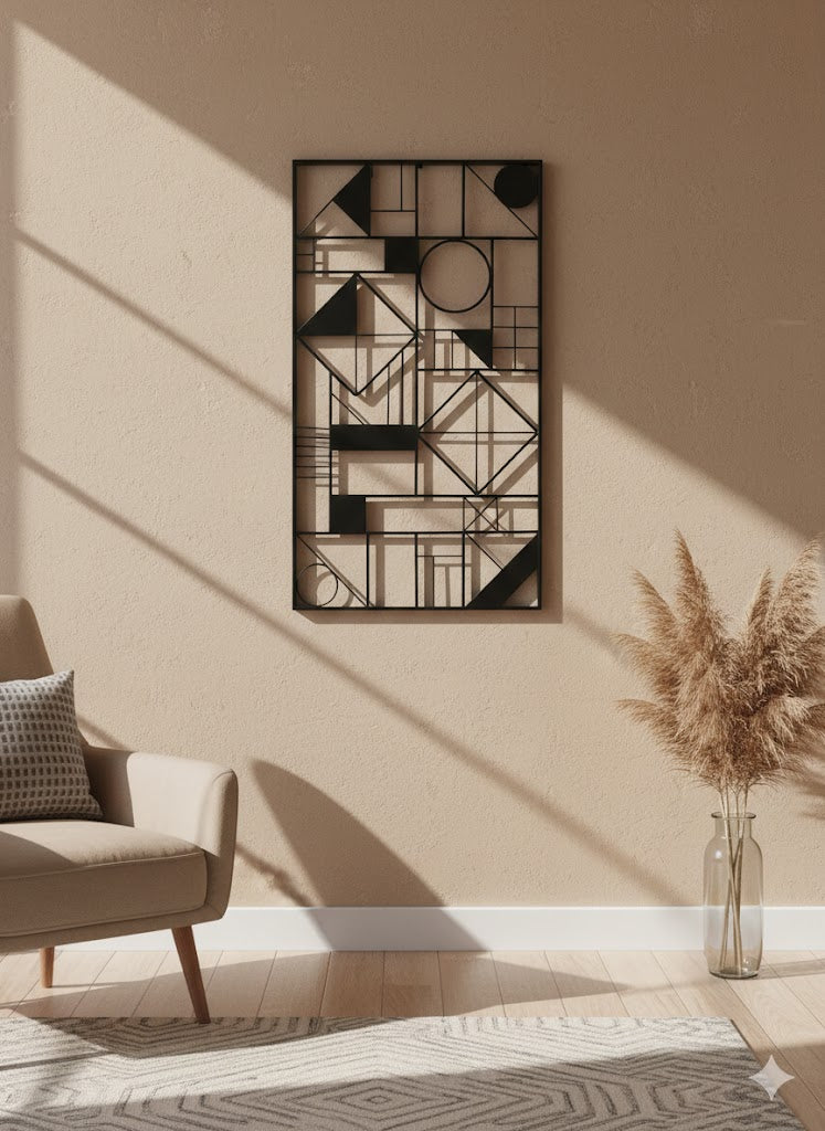 Adorno metálico decorativo para pared