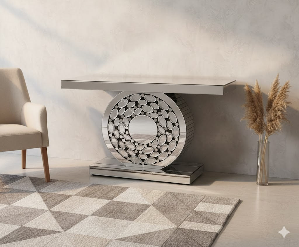 Mesa espejo decorativa