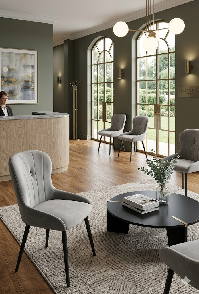Silla  Cuero Sintético + Metal | Moderna, Elegante y Súper Resistente