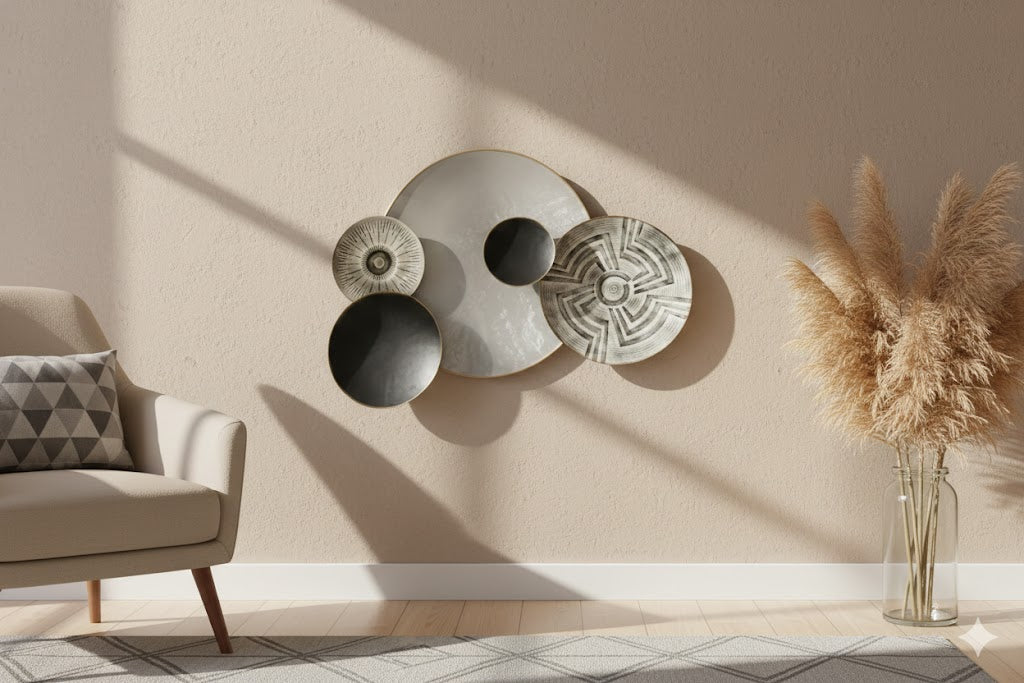 Adorno metálico decorativo para pared